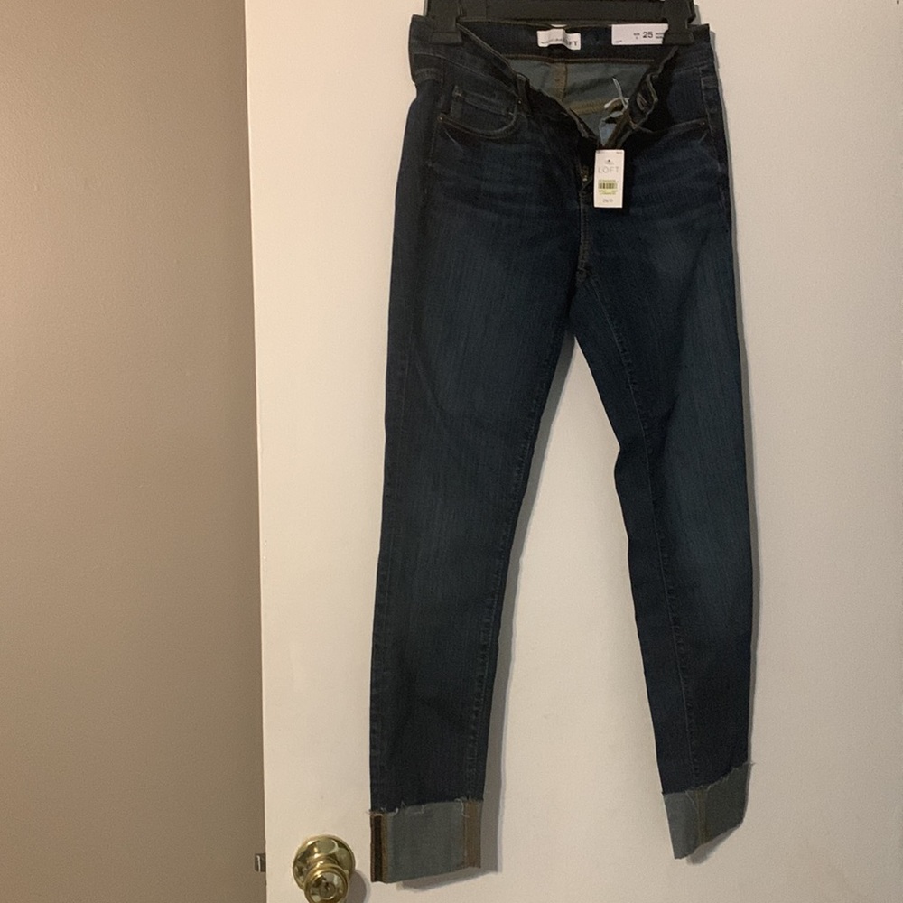 Loft- Dark Blue Skinny Jeans